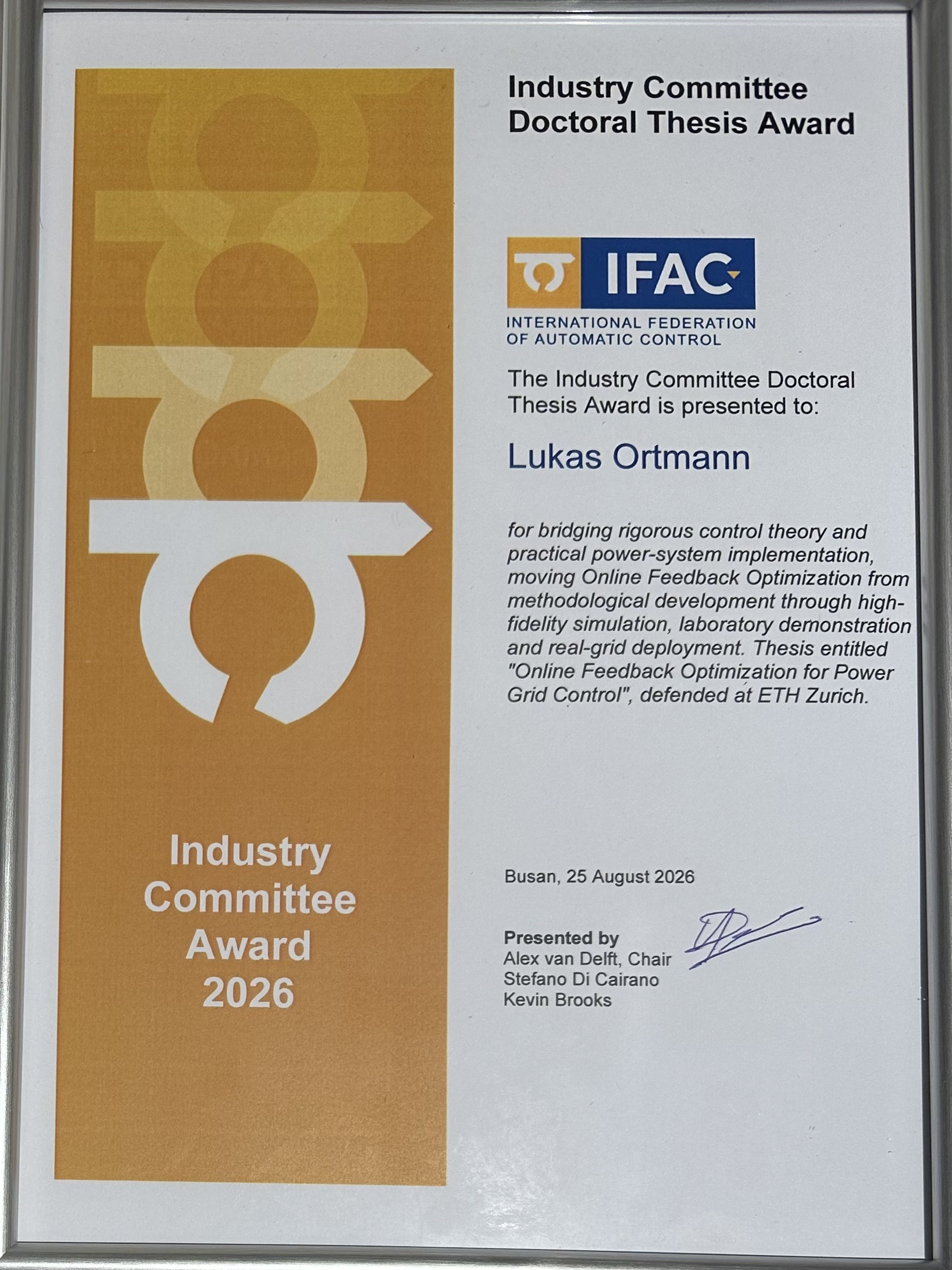 The award