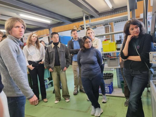 A group visit the water lab