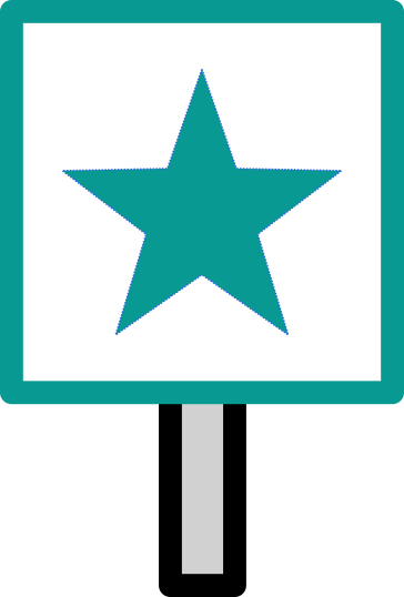 Picture of signpost with a star on it