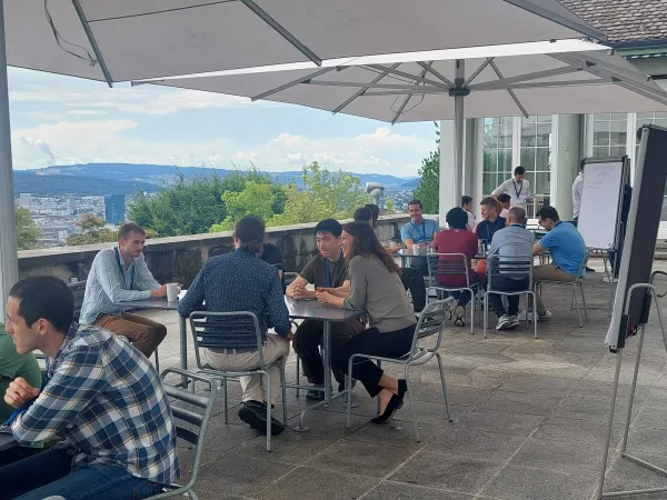 Discussions on the terrace