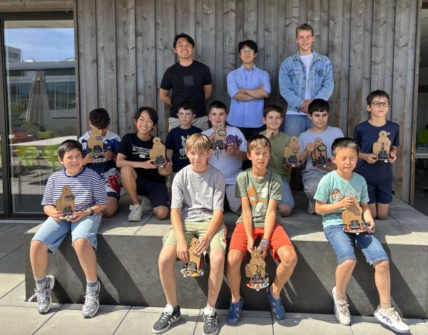 A group of boys from the workshop
