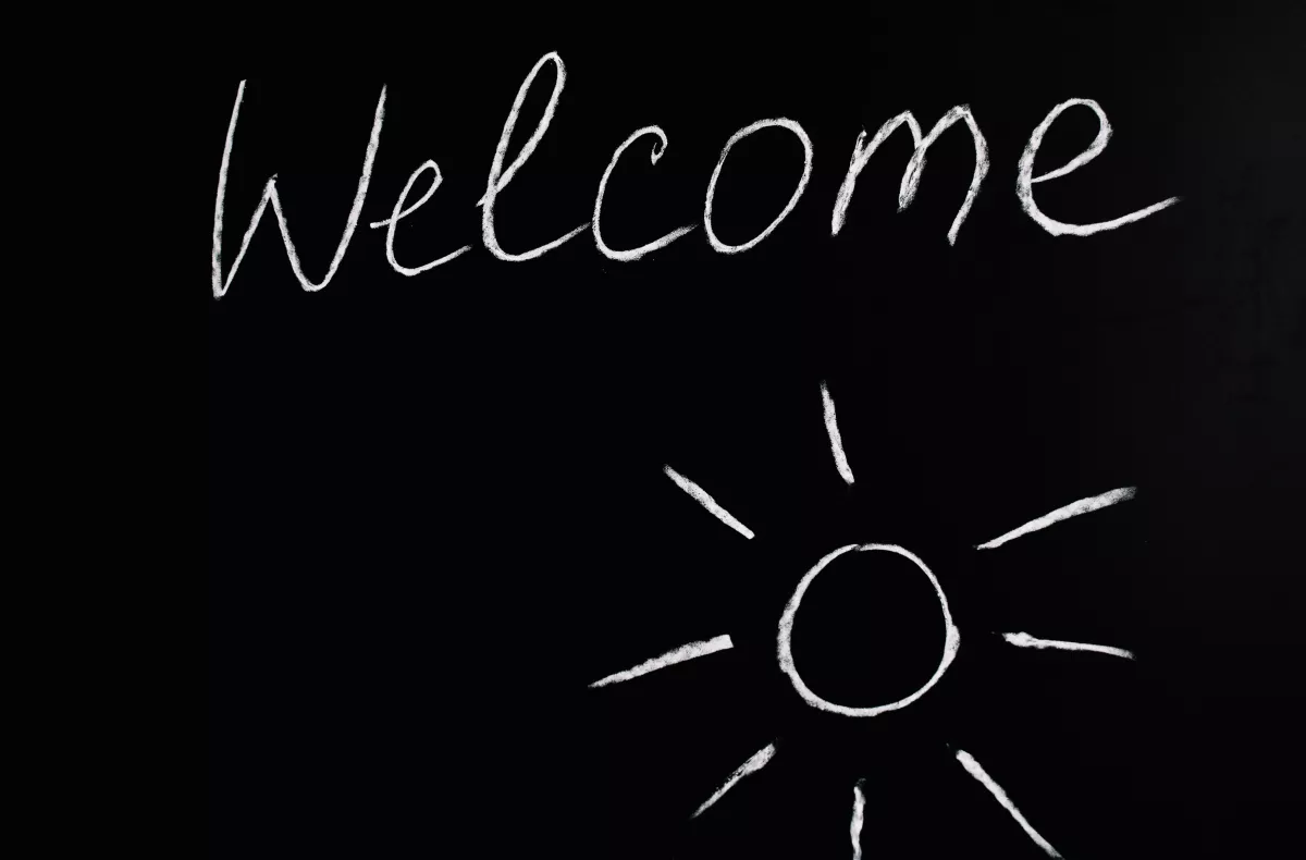 Welcome notice