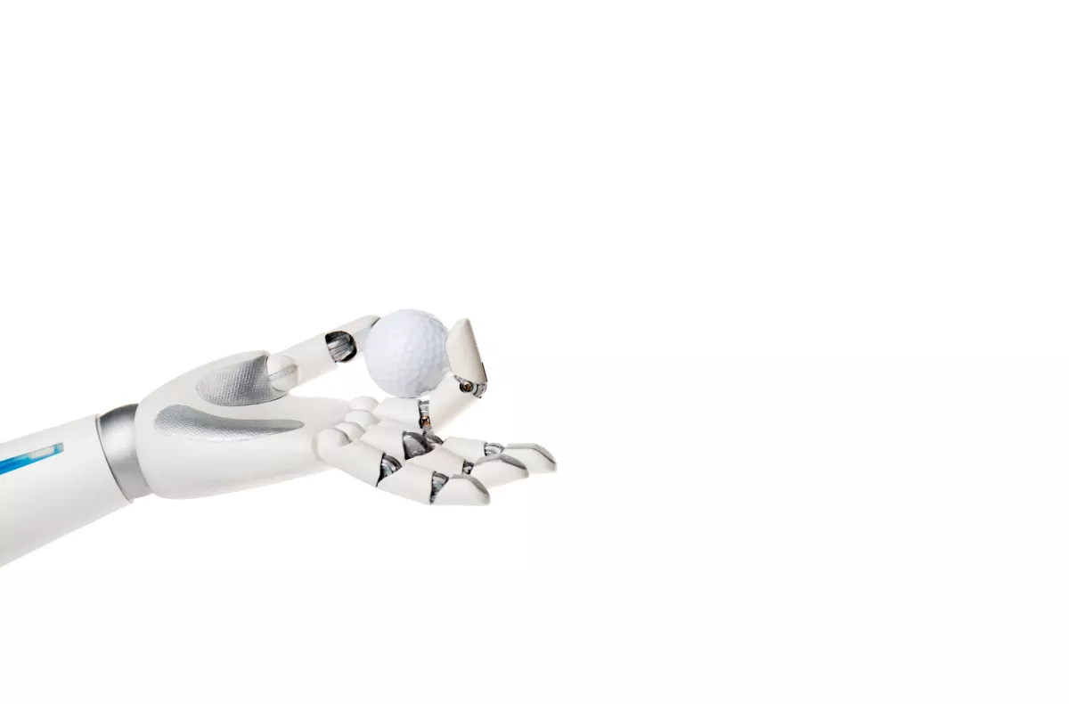 Robot holding a ball