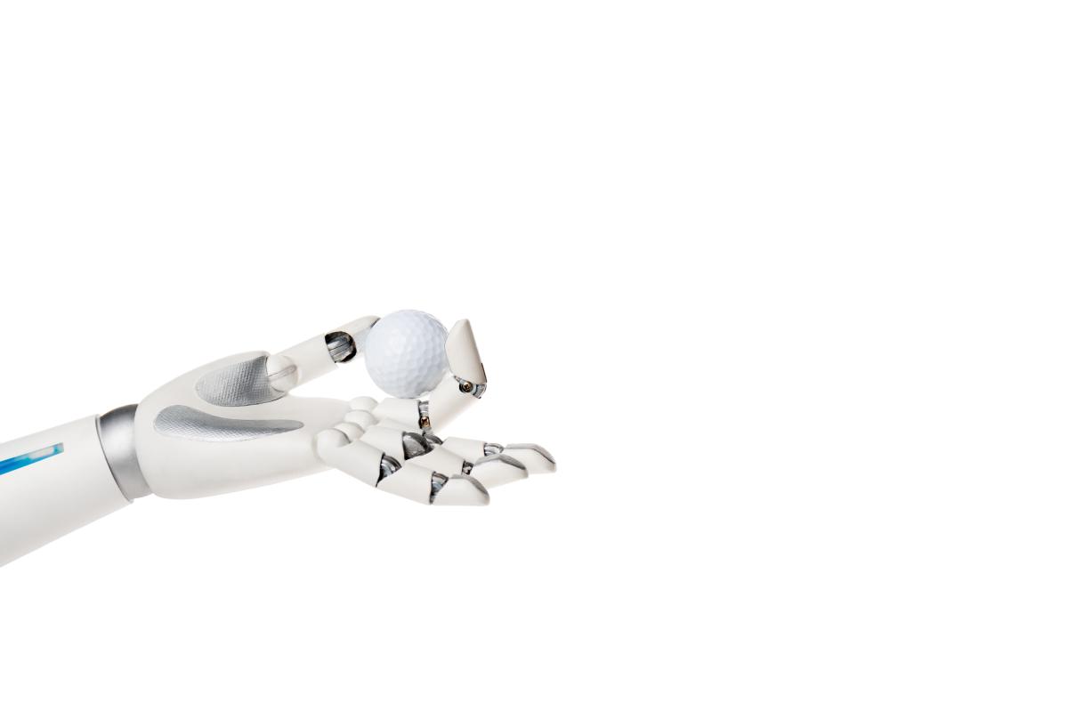 Robot holding a ball
