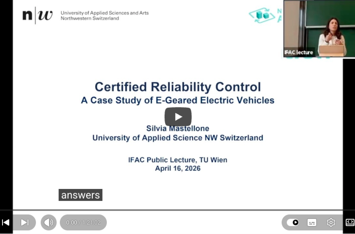 Screenshot of video recording of the lecture