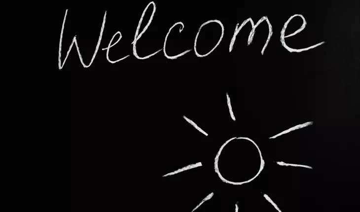 Welcome notice
