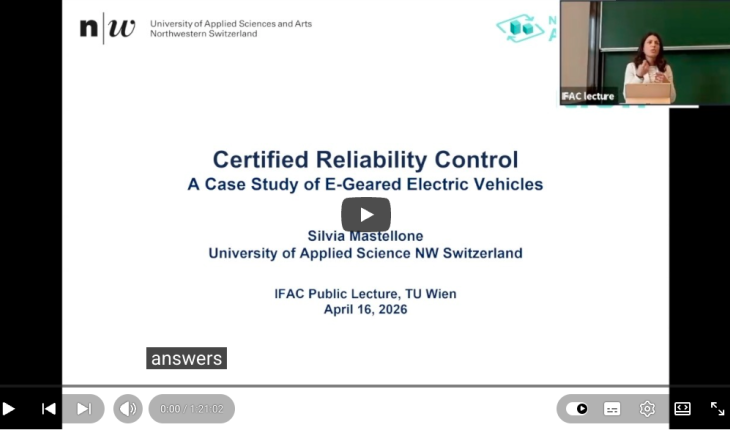 Screenshot of video recording of the lecture