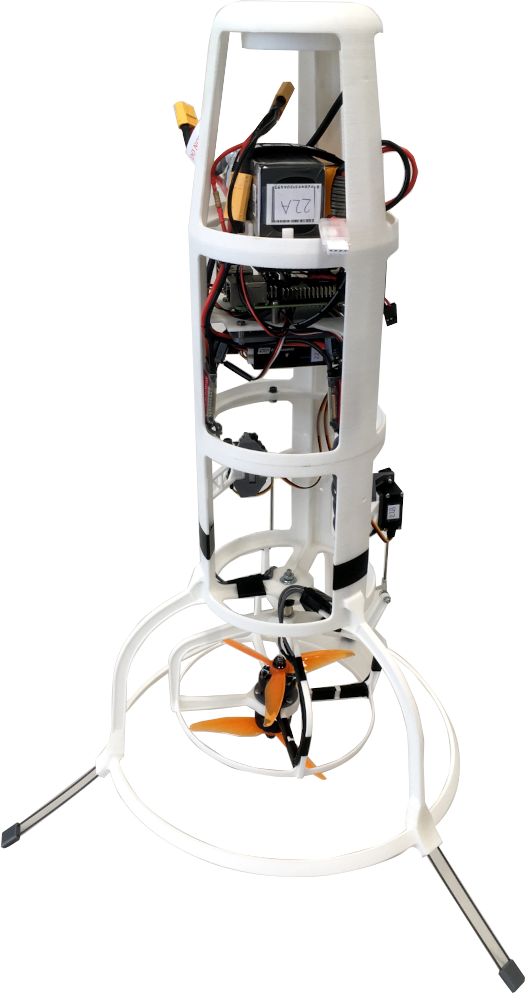 Thrust vector test drone: Full view