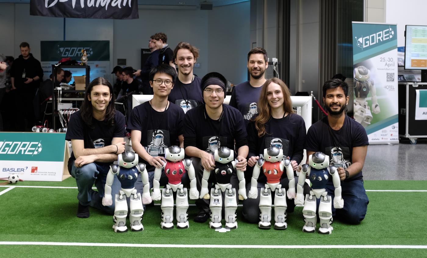 The robot and human members of the team