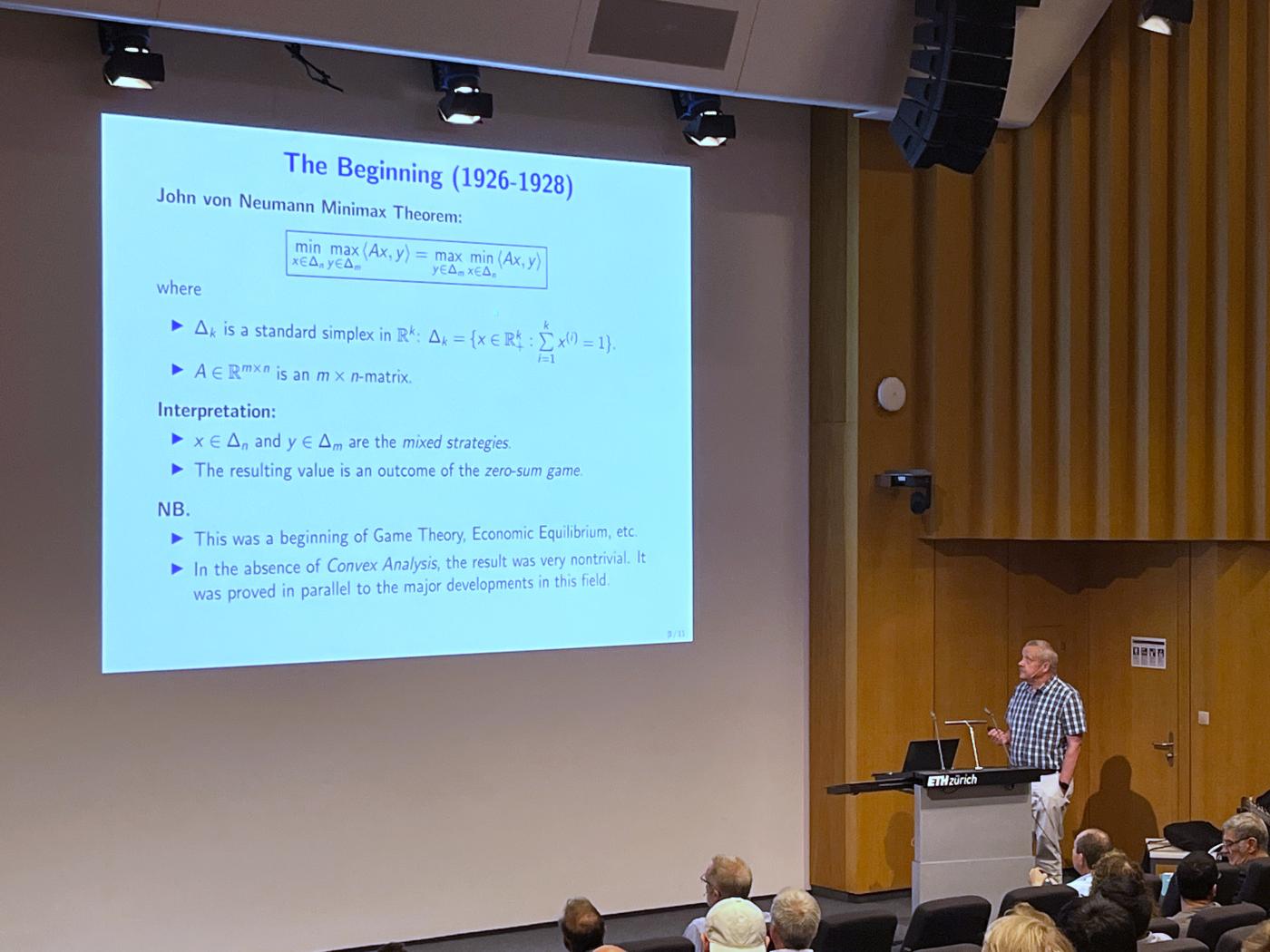 Yurii Nesterov at the John von Neumann Symposium