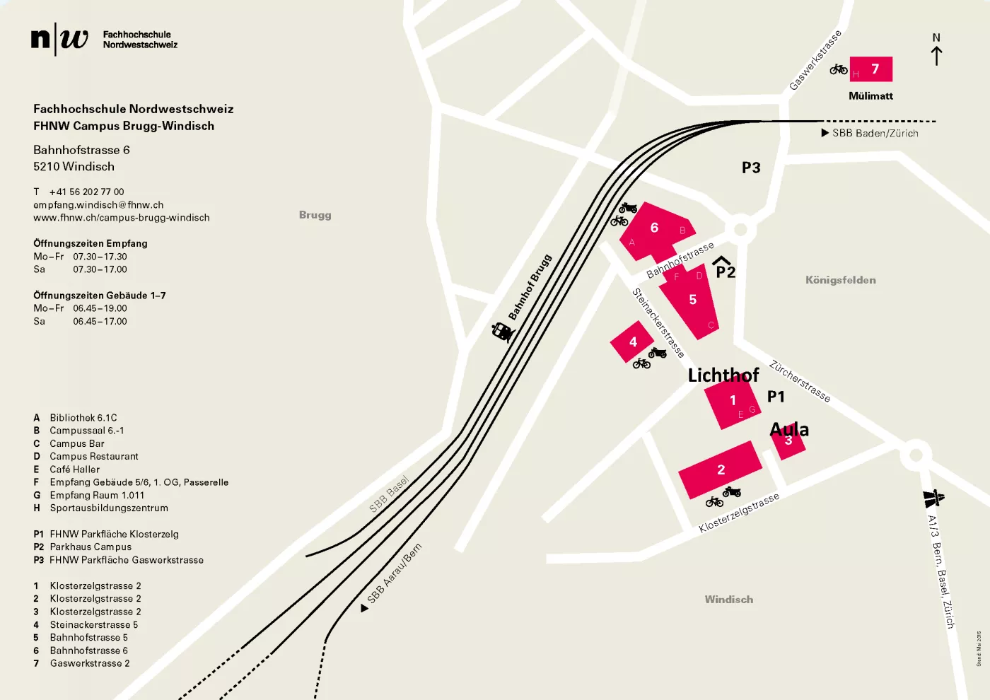 Map of FHNW