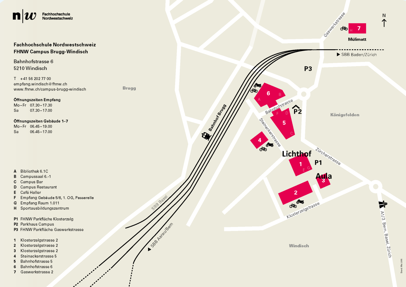 Map of FHNW