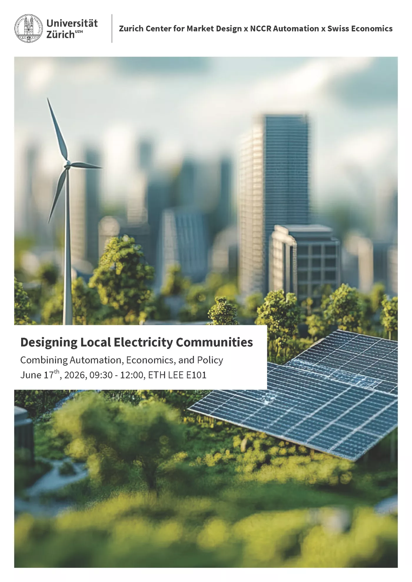 Flyer for local electricity communities workshop